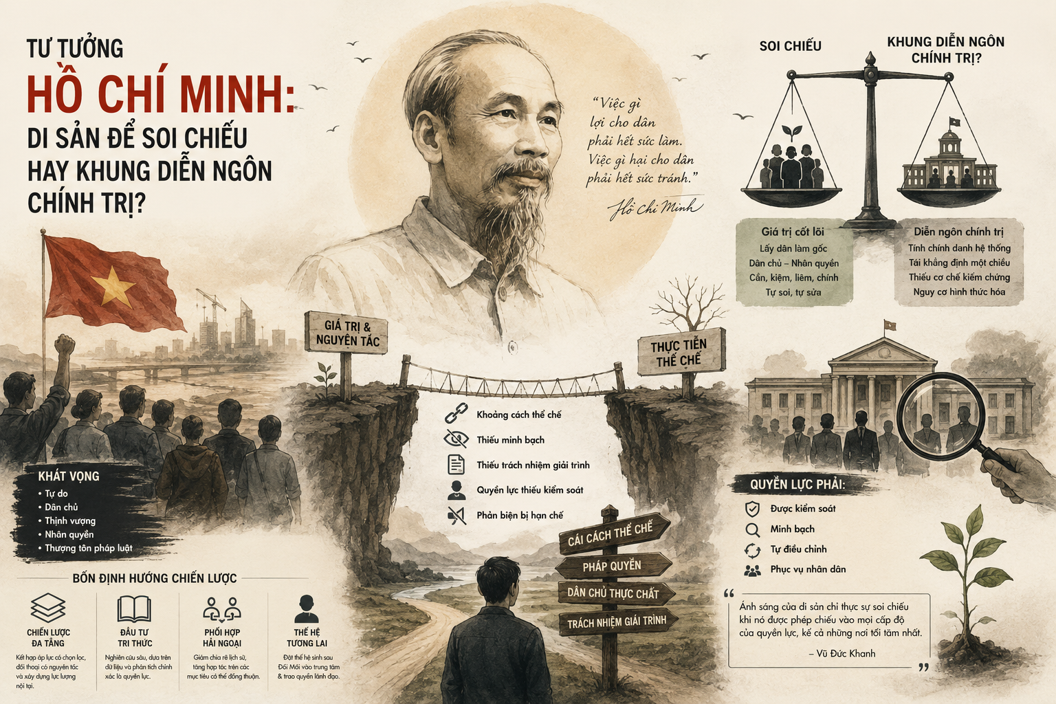 Tư tưởng Hồ Chí Minh: Di sản để soi chiếu hay khung diễn ngôn chính trị?